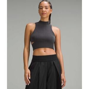 Lululemon Ribbed Softstreme Mockneck Cropped Tank Top NWT Size XL